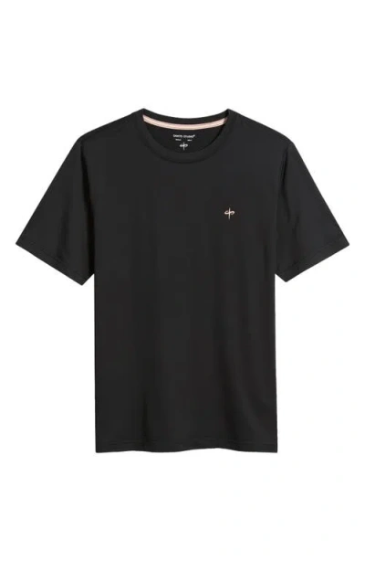 Santo Studio Verona Tech Solid Black T-shirt In Blue