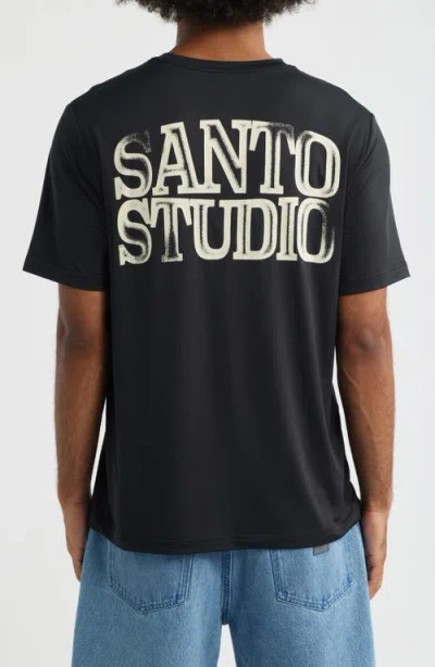 Santo Studio True Tech Graphic T-shirt In Black