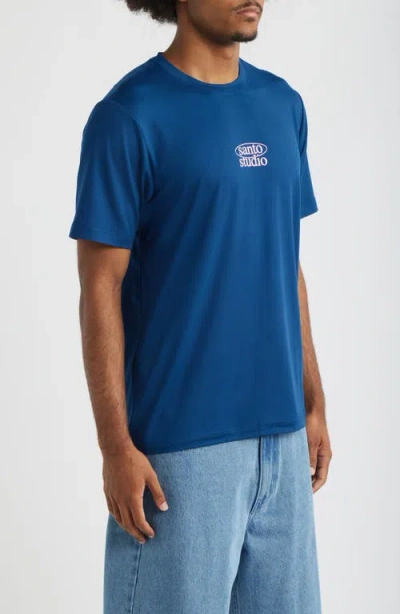 Santo Studio Waiting Tech Graphic T-shirt In Blue