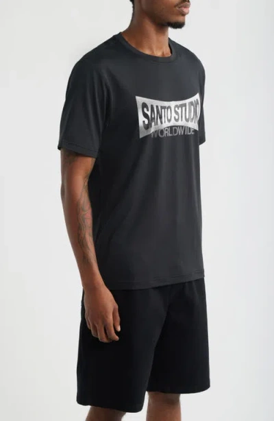 Santo Studio Ciao Tech Logo Graphic T-shirt In Black
