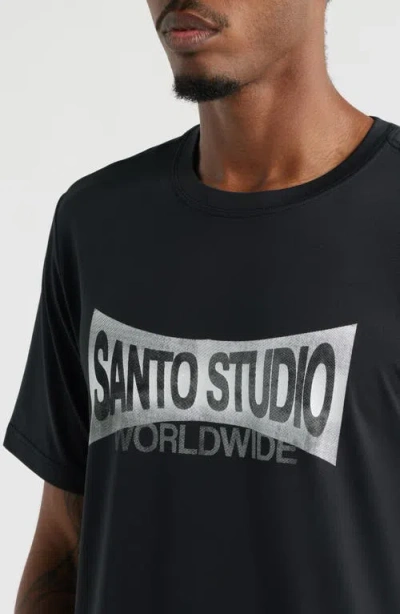 Santo Studio Ciao Tech Logo Graphic T-shirt In Black