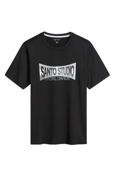 Santo Studio Ciao Tech Logo Graphic T-shirt In Black