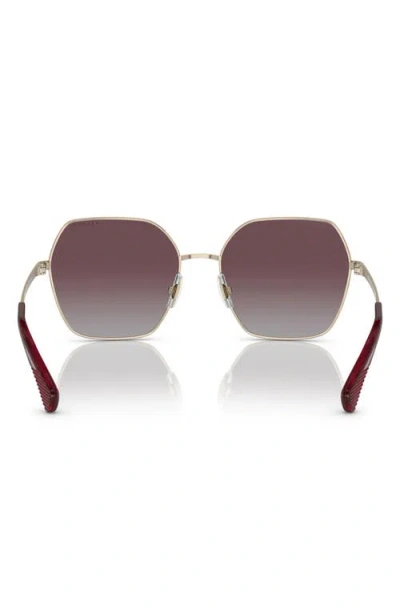 Ralph 58mm Polarized Gradient Square Sunglasses In Red