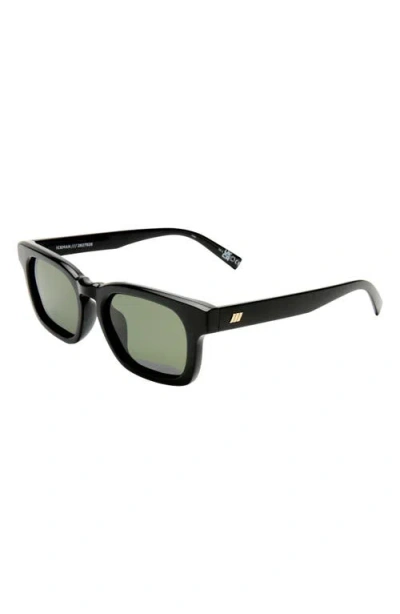 Le Specs Iceman 52mm Polarized Square Sunglasses In Black