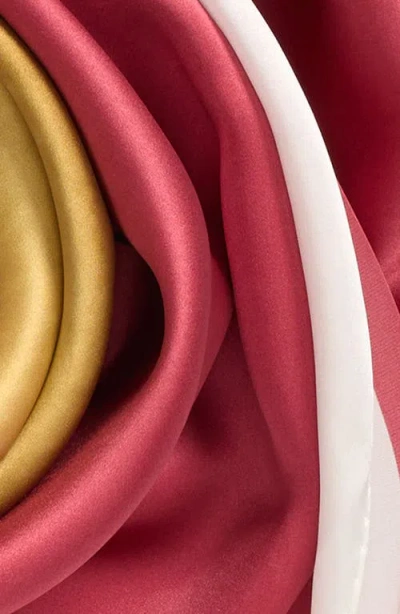 Acne Studios Vasco Rose Midsummer Silk Square Scarf In Multi