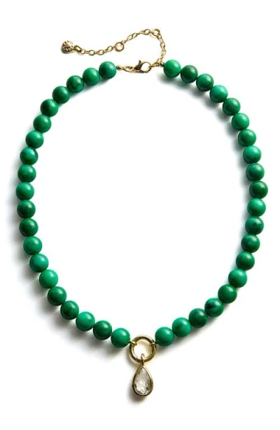 Baublebar Janette Beaded Pendant Necklace In Green