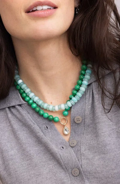 Baublebar Janette Beaded Pendant Necklace In Green