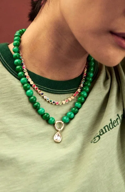 Baublebar Janette Beaded Pendant Necklace In Green