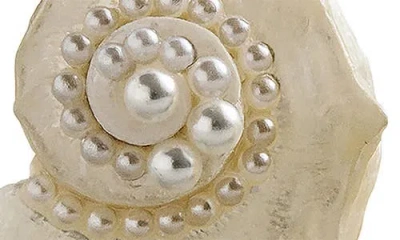 Baublebar Santana Shell Statement Stud Earrings In White