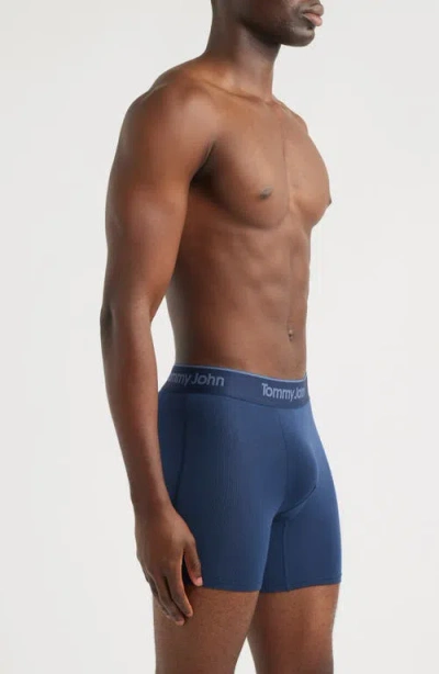 Tommy John Assorted 3-pack Second Skin 4-inch Stretch Modal Boxer Briefs In Blue