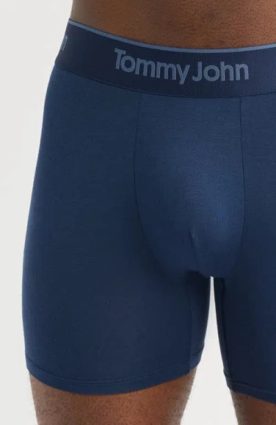 Tommy John Assorted 3-pack Second Skin 4-inch Stretch Modal Boxer Briefs In Blue