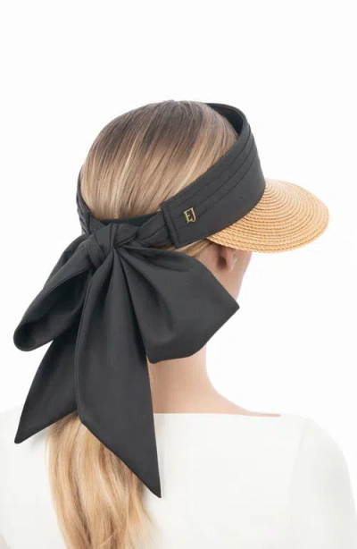 Eric Javits Tie Visor In Black