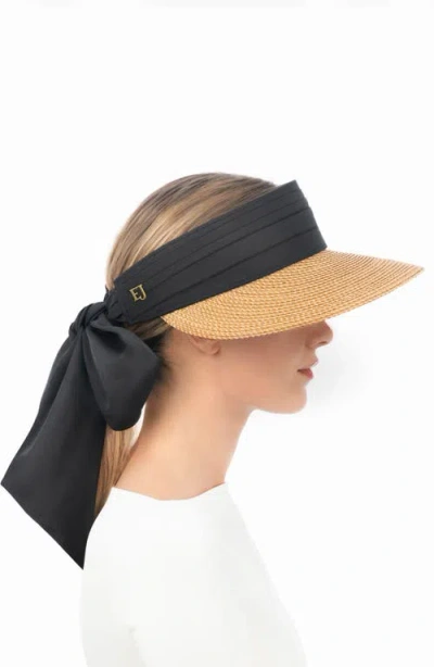 Eric Javits Tie Visor In Black