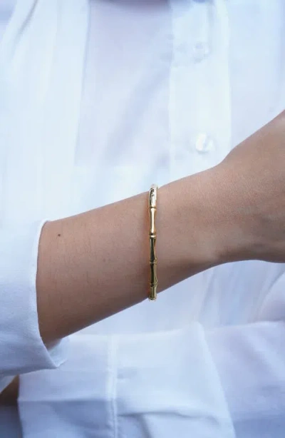 Argento Vivo Bamboo Hinge Bangle In Gold
