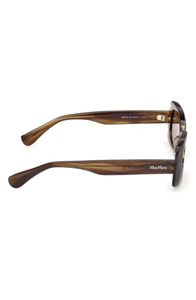 Max Mara 53mm Rectangular Sunglasses In Brown