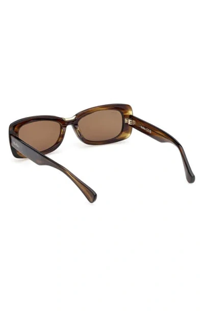 Max Mara 53mm Rectangular Sunglasses In Brown