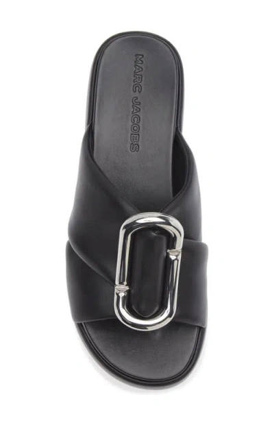 Marc Jacobs The Pop J Marc Platform Wedge Slide Sandal In Black
