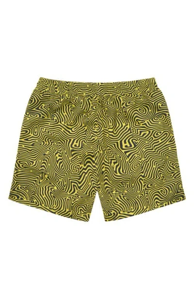 Rta Clyde Topography Pull-on Shorts In Green