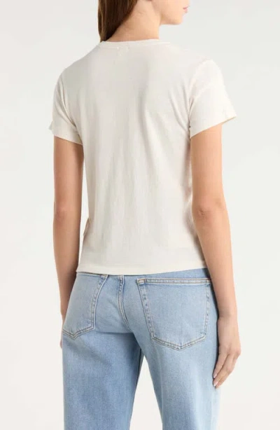 Re/done Bare Minimum Graphic Cotton T-shirt In White