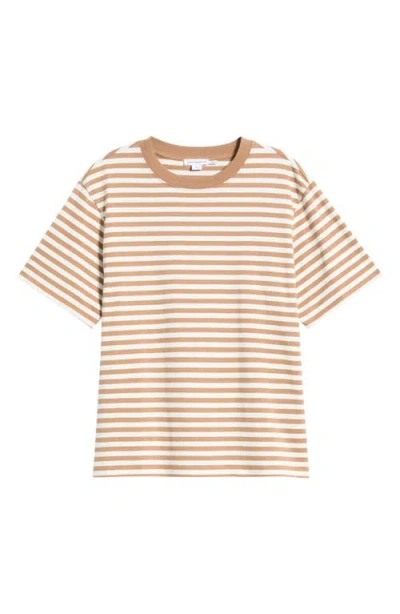 Good American The Overized Stripe T-shirt In Multi