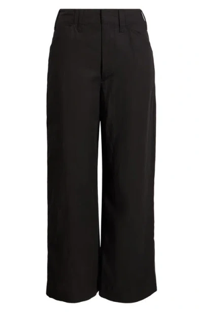 Rag & Bone Irina Contrast Stitch Straight Leg Ponte Pants In Black