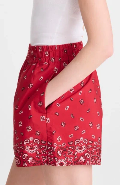 Madewell Pull-on Poplin Shorts In Red