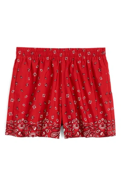 Madewell Pull-on Poplin Shorts In Red