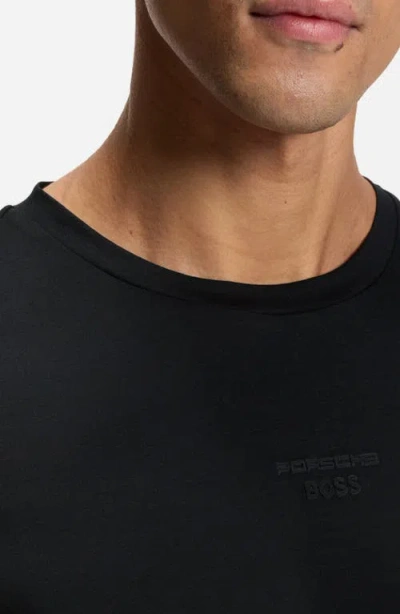 Hugo Boss Boss Thompson Solid Cotton T-shirt In Black