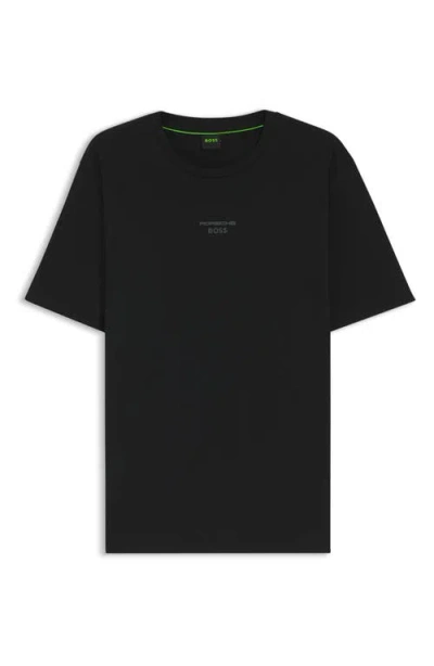 Hugo Boss Boss Thompson Solid Cotton T-shirt In Black