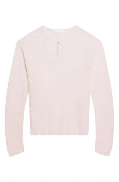 Helmut Lang Texture Henley Sweater In White