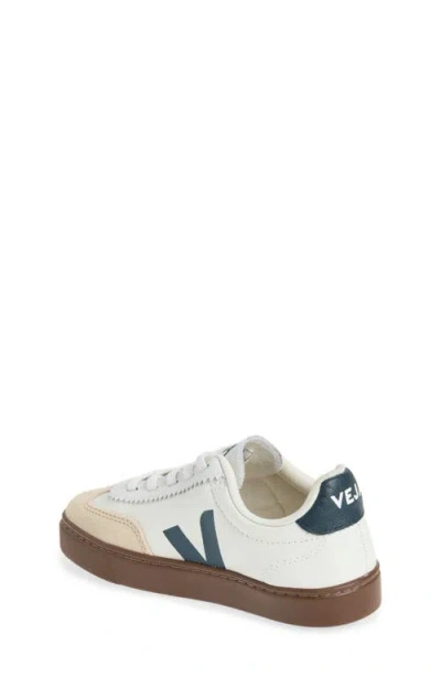 Veja Kids Leather Small Volley Trainers In White