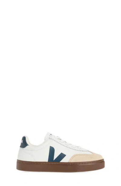 Veja Kids Leather Small Volley Trainers In White