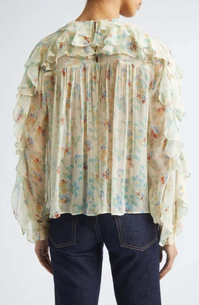 Ulla Johnson Delfina Long-sleeve Silk Chiffon Blouse In White