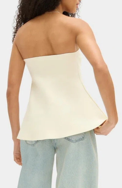 Aligne Amy Flared Strapless Top In Neutral