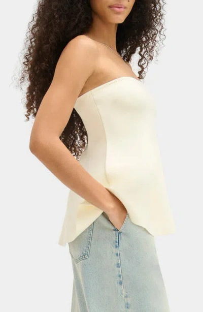 Aligne Amy Flared Strapless Top In Neutral