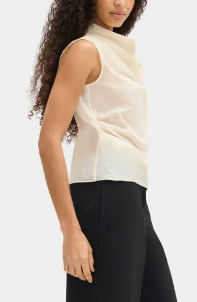 Aligne Dana Cowl Neck Sleeveless Top In Neutral