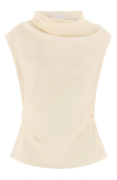 Aligne Dana Cowl Neck Sleeveless Top In Neutral