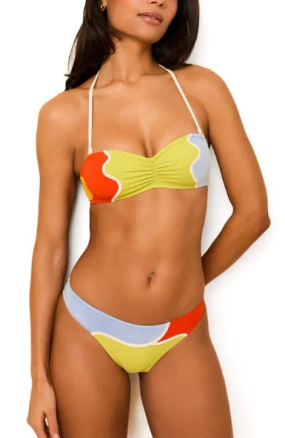 Solid & Striped The Teagan Abstract Print Halter Bikini Top In Multi