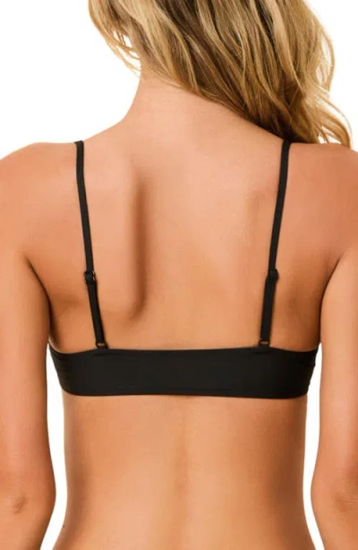 Solid & Striped The Daniela Stripe Bikini Top In Black