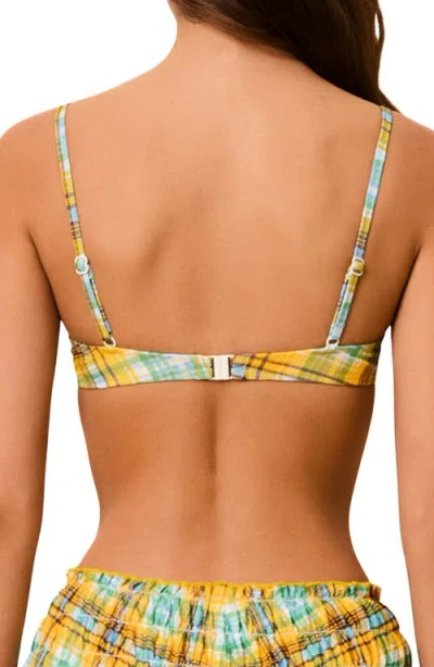 Solid & Striped The Daphne Gingham Bikini Top In Multi