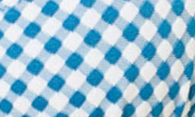 Solid & Striped The Daphne Bikini Top In Cosmic Blue Gingham In Blue