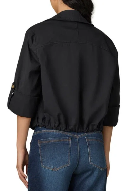 Wit & Wisdom Roll Tab Open Front Soft Blazer In Black