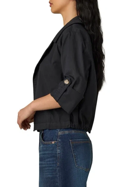 Wit & Wisdom Roll Tab Open Front Soft Blazer In Black