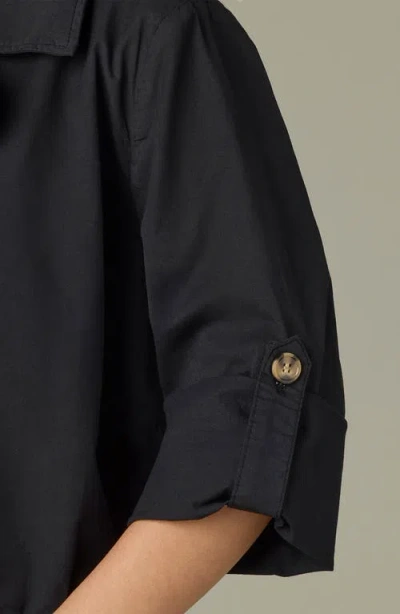 Wit & Wisdom Roll Tab Open Front Soft Blazer In Black