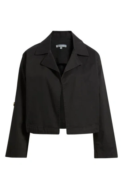 Wit & Wisdom Roll Tab Open Front Soft Blazer In Black