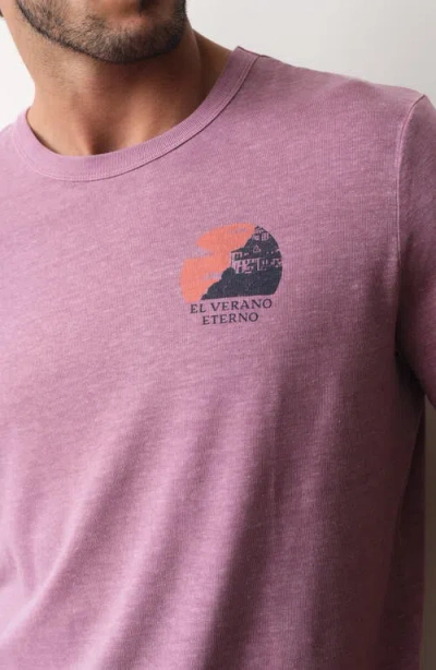 Marine Layer Relaxed Hemp Graphic Tee In Purple