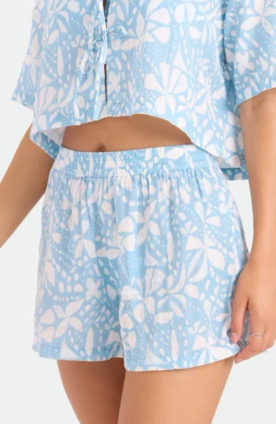 Volcom Funtastical Gauze Shorts In Blue