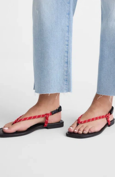 Madewell The Aliyah Paracord Thong Sandal In Red