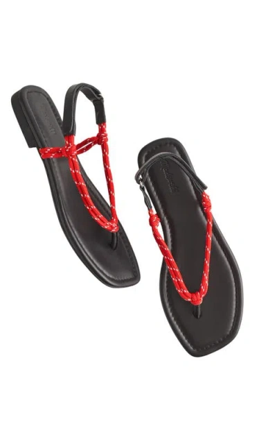 Madewell The Aliyah Paracord Thong Sandal In Red