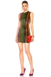 Balmain Beaded Rainbow Mini Dress In Multi